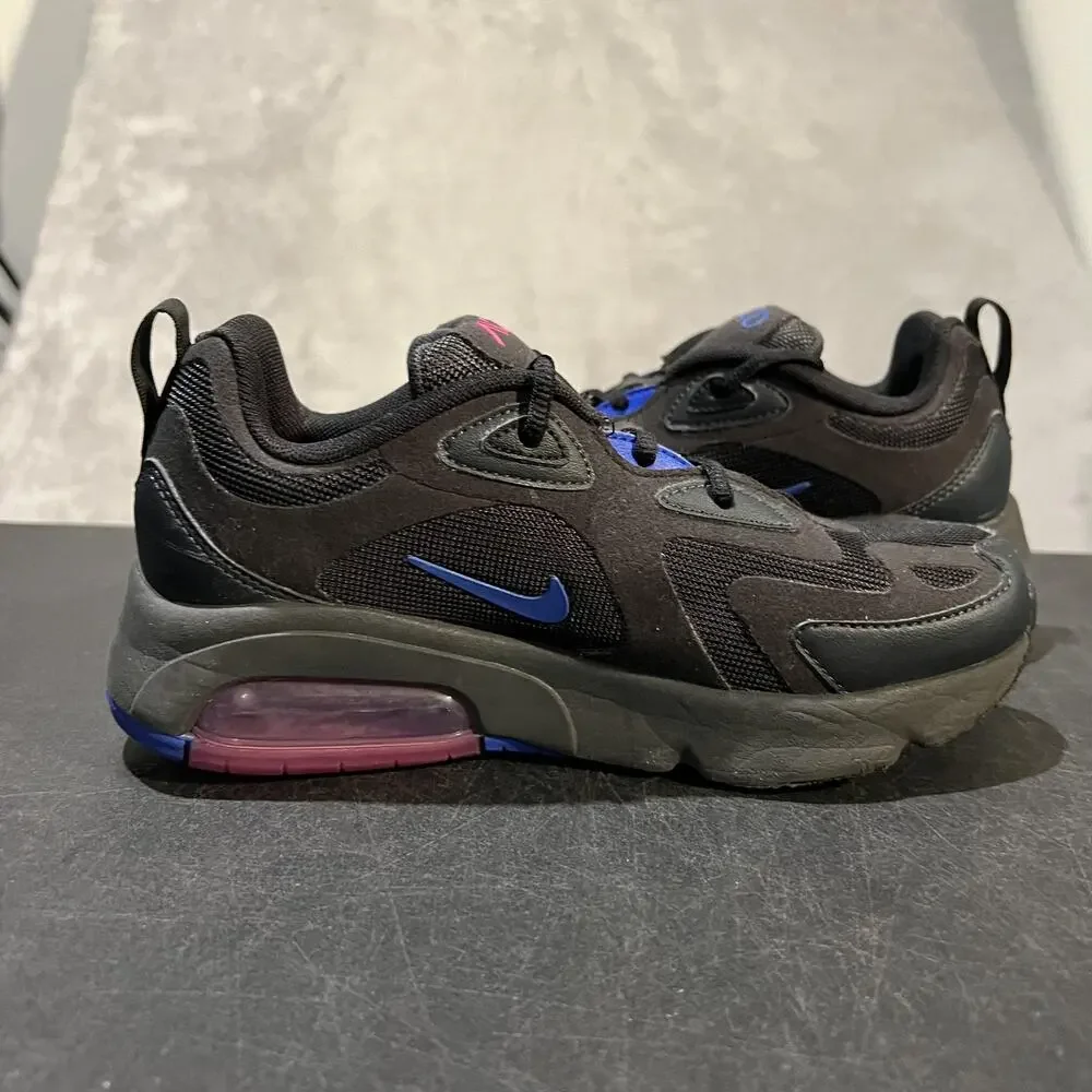 Nike Air Max 200 Shoes Youth Size 4.5Y Black Blue Pink AT5627-010 Sneakers GS